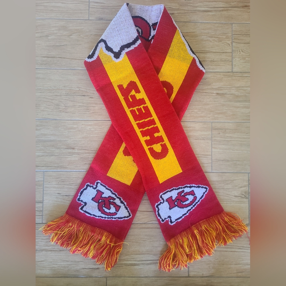 Kansas City Chiefs Big Logo 2 Sided NFL 65 inch adult team logo Scarf